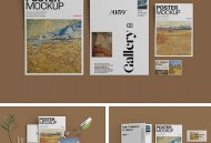 展览博物馆品牌VI文创产品周边提案样机PSD设计素材 20套