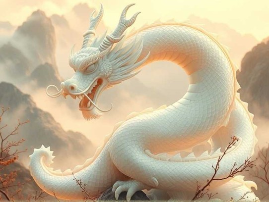 白玉雕龙 古龙