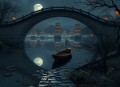 夜泊浔城
