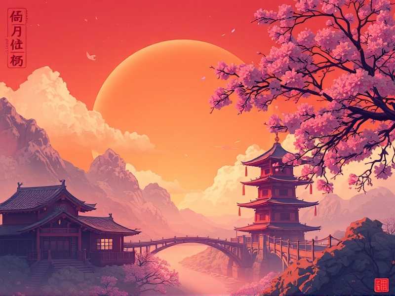 猩红色的天空下